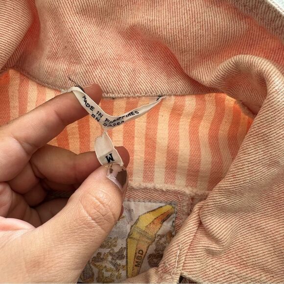 MBD by Bitterman Vintage 80s Pink Denim Jacket Size Medium - Picture 4 of 10